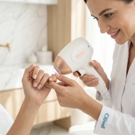 Šema zona za lasersku epilaciju