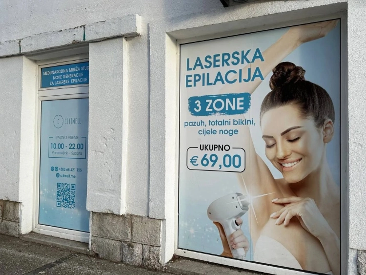 Enterijer salona za lasersku epilaciju u Nikšiću