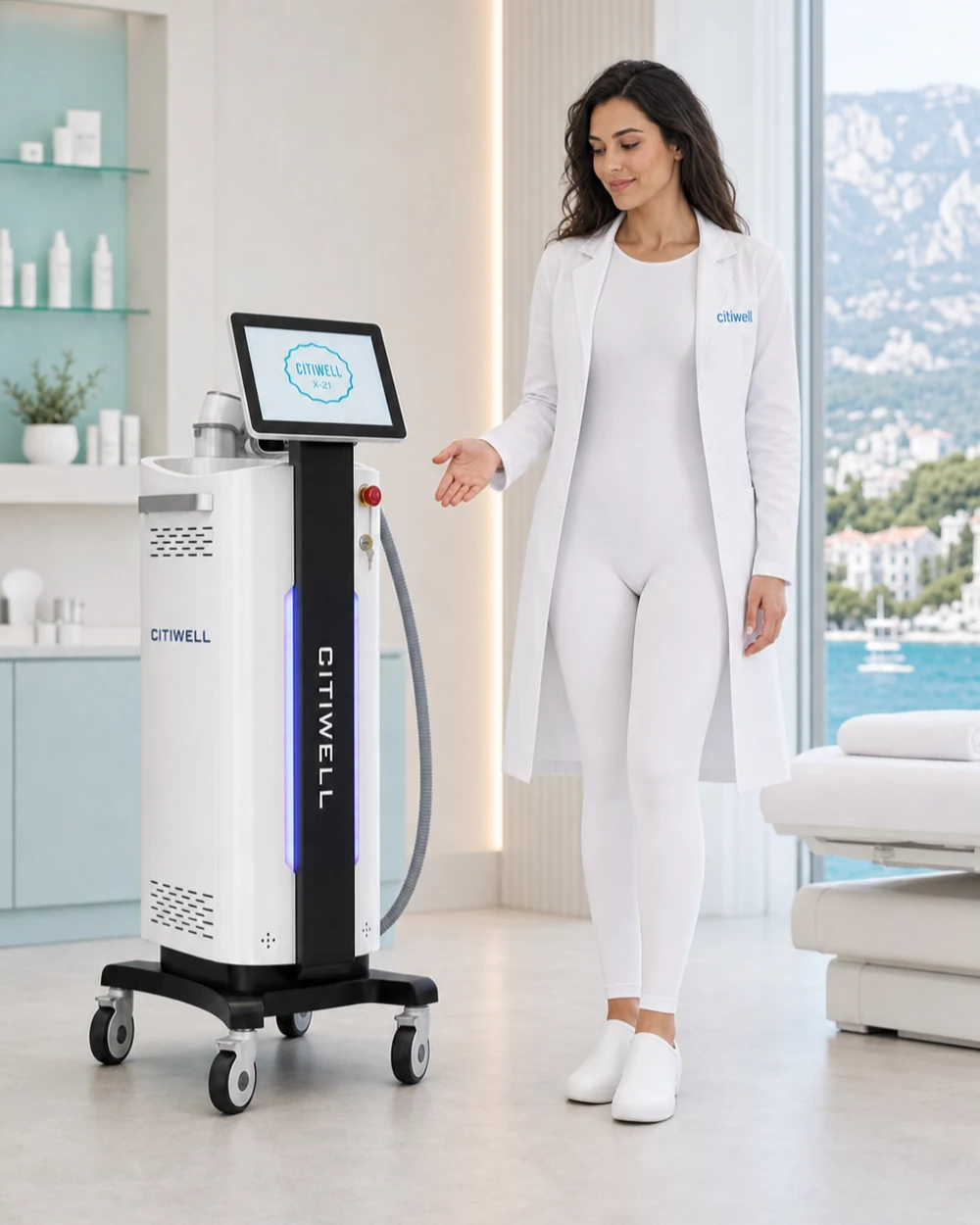 Citiwell specialist explains the laser settings before treatment
