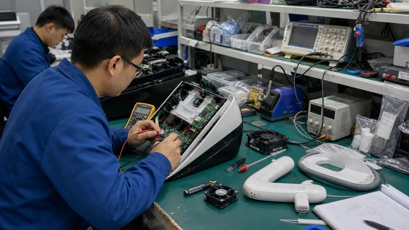 Laser equipment diagnostics and maintenance